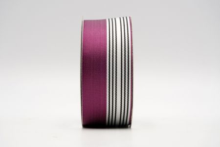 Purple-Half White Satin Design Ribbon_K1765-766